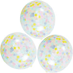 Pastel Confetti 45cm Balloons (3 pack)