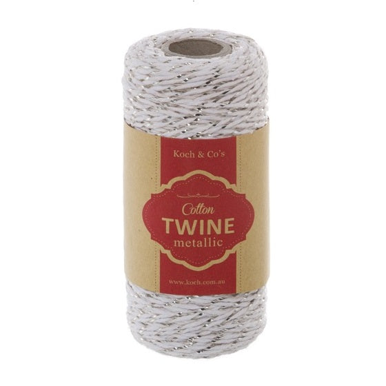 Silver Shimmer Bakers Twine (100m)