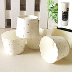 White & Gold Dot Baking Cups (25 pack)