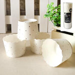 White & Silver Dot Baking Cups (25 pack)