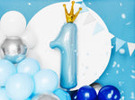 Blue One Crown Balloon