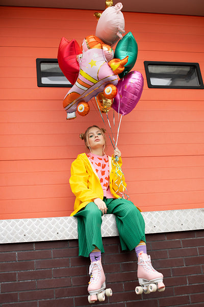 Giant Pink Rollerskate Balloon