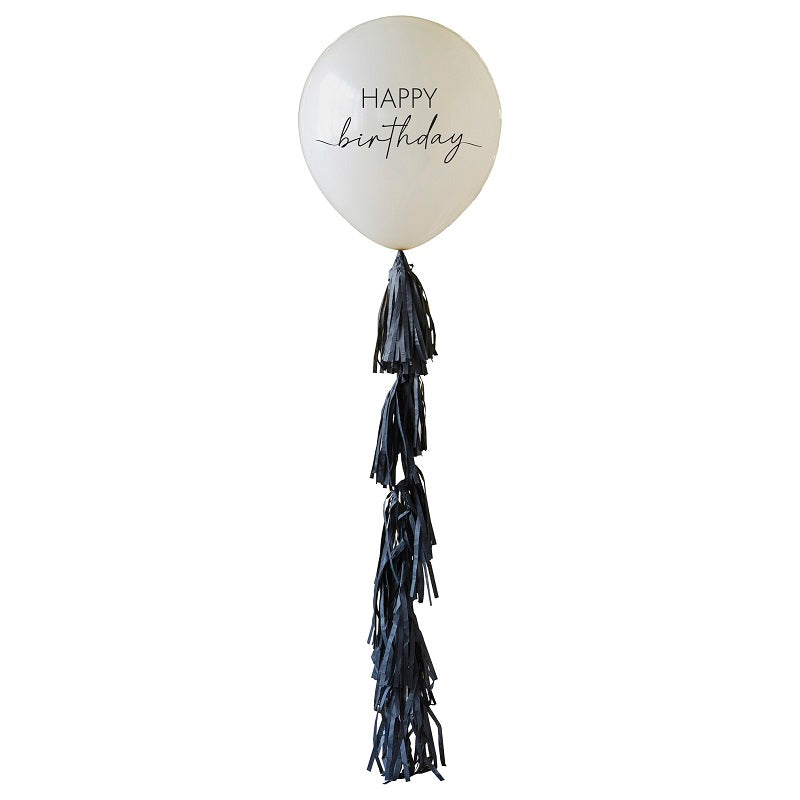 Happy Birthday Balloon & Black Tail