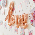 Rose Gold 'LOVE' Script Balloon