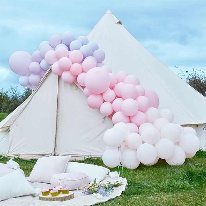 Luxe Pastel Pink & Purple Balloon Garland Kit