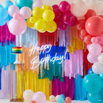 Rainbow Balloon Garland & Streamer Backdrop Kit