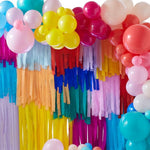 Rainbow Balloon Garland & Streamer Backdrop Kit