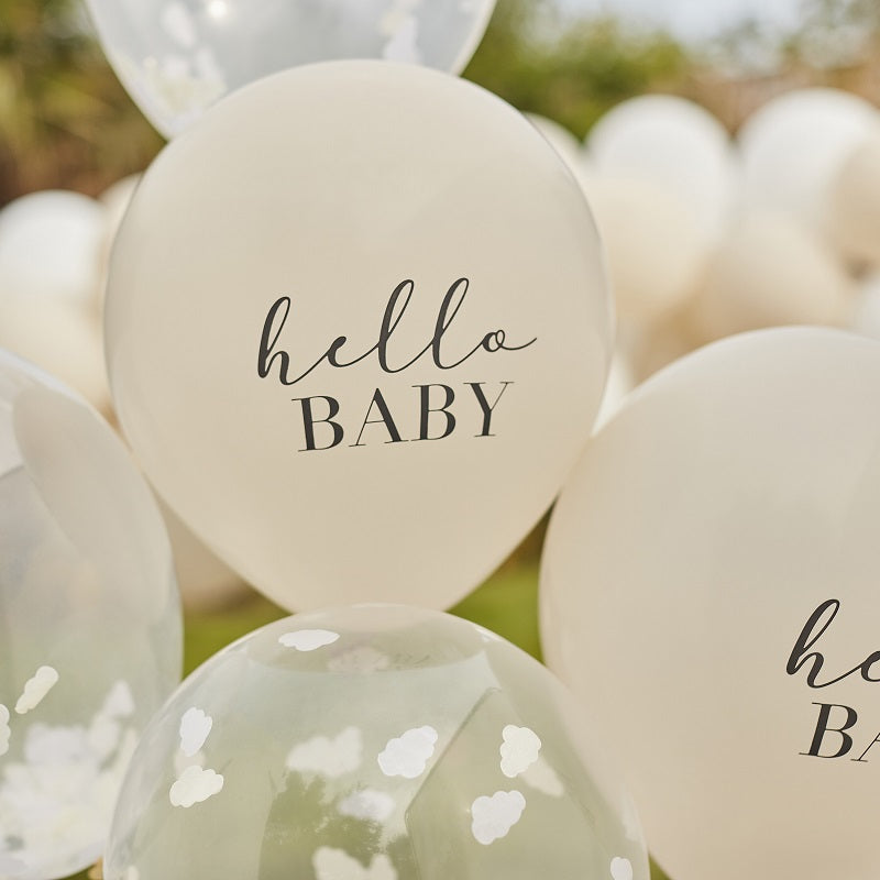 Hello Baby Balloons (5 pack)
