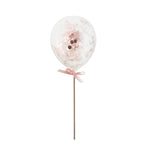 Rose Gold Mini Confetti Balloon Wands (5 pack)