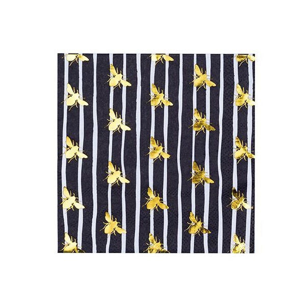 Black Bee Cocktail Napkins (20 pack)