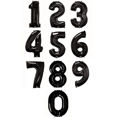 INFLATED Black Giant Number Balloon (PICKUP)