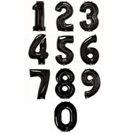 INFLATED Black Giant Number Balloon (PICKUP)