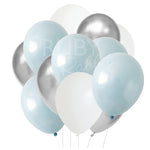 INFLATED Blue & Silver Balloon Bouquet (PICKUP)