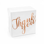 Rose Gold Thank You Cake Boxes (10 pack)