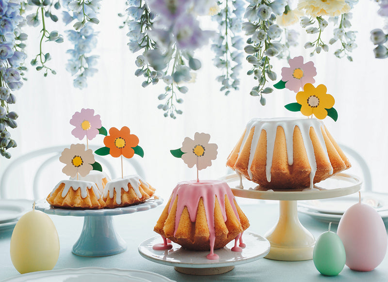 Flowers Cake Topper Set