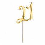 Gold 21 Cake Topper