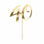 Gold 40 Cake Topper