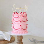 Gold Layered Congrats Cake Topper