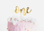 Gold One Cake Topper