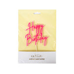 Pink Layered Happy Birthday Cake Topper