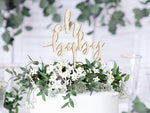 Wooden Oh Baby Cake Topper