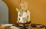 Wooden Wild One Cake Topper