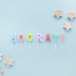 Pastel Hooray Candles