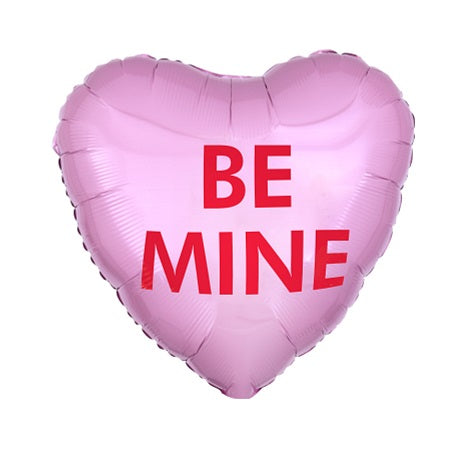 Pink 'BE MINE' Candy Heart Balloon