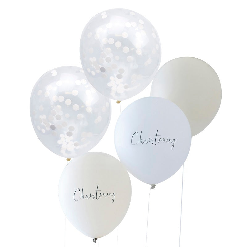 Christening Balloons (5 pack)