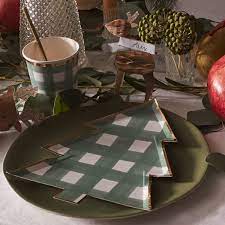 Green Gingham Cups (8 pack)