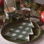 Green Gingham Cups (8 pack)