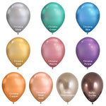 Metallic Chrome Standard 28cm & 18cm Mini Balloons (5 pack)