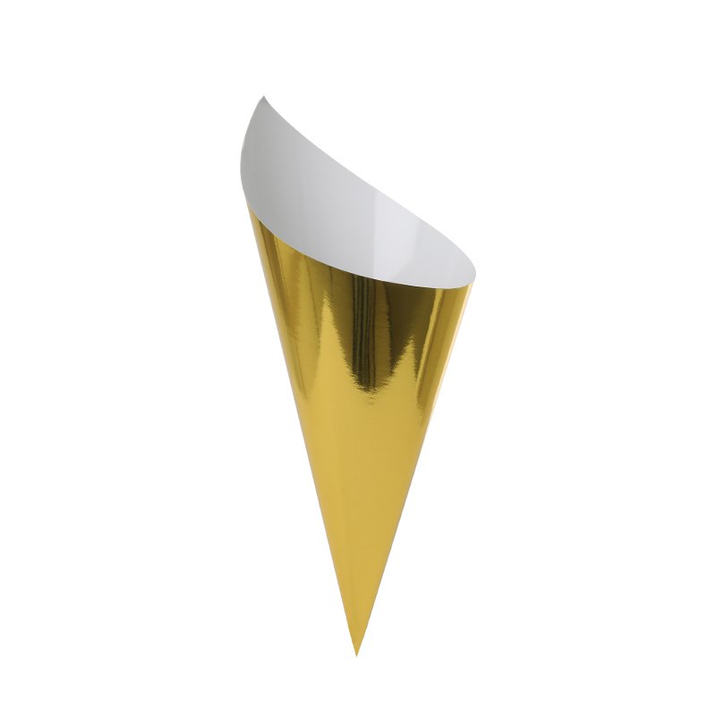 Metallic Gold Snack Cones (10 pack)