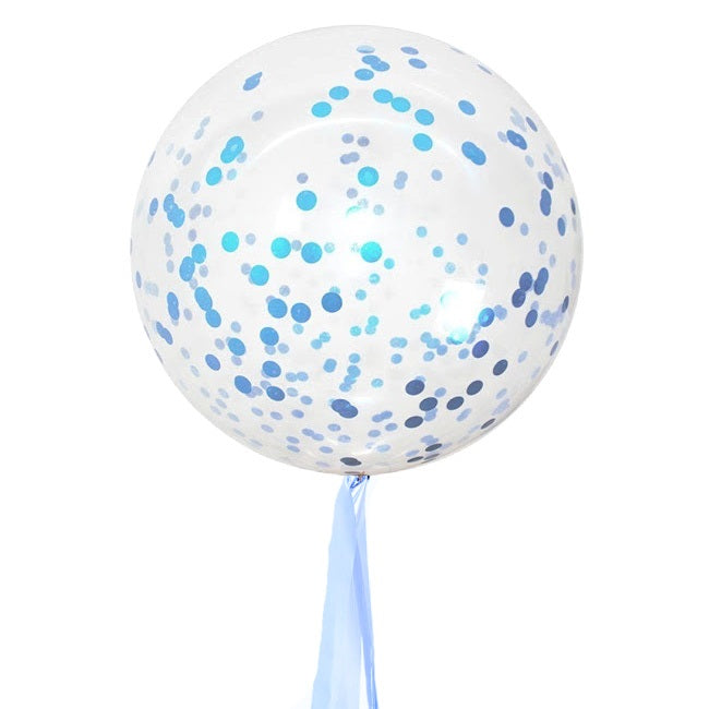INFLATED Blue Giant Confetti Balloon (PICKUP)
