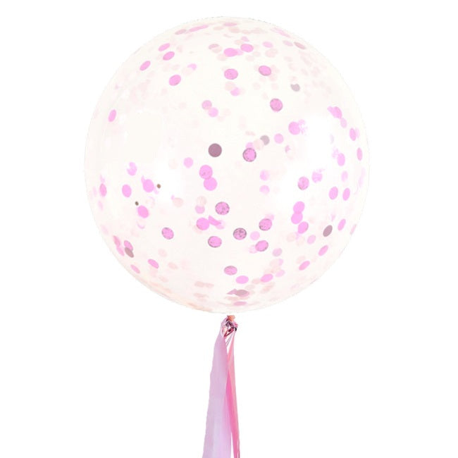 INFLATED Pink Giant Confetti Balloon (PICKUP)