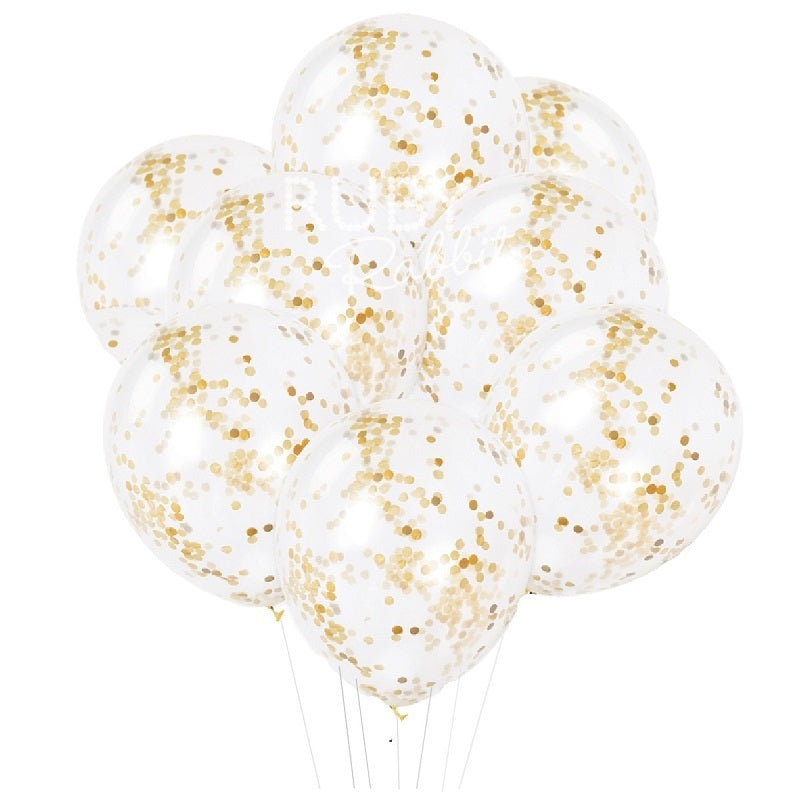INFLATED Gold Confetti Balloon Bouquet (PICKUP)