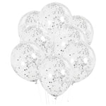 INFLATED Silver Confetti Balloon Bouquet (PICKUP)