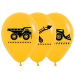Construction Trucks Standard 30cm Balloons (6 pack)