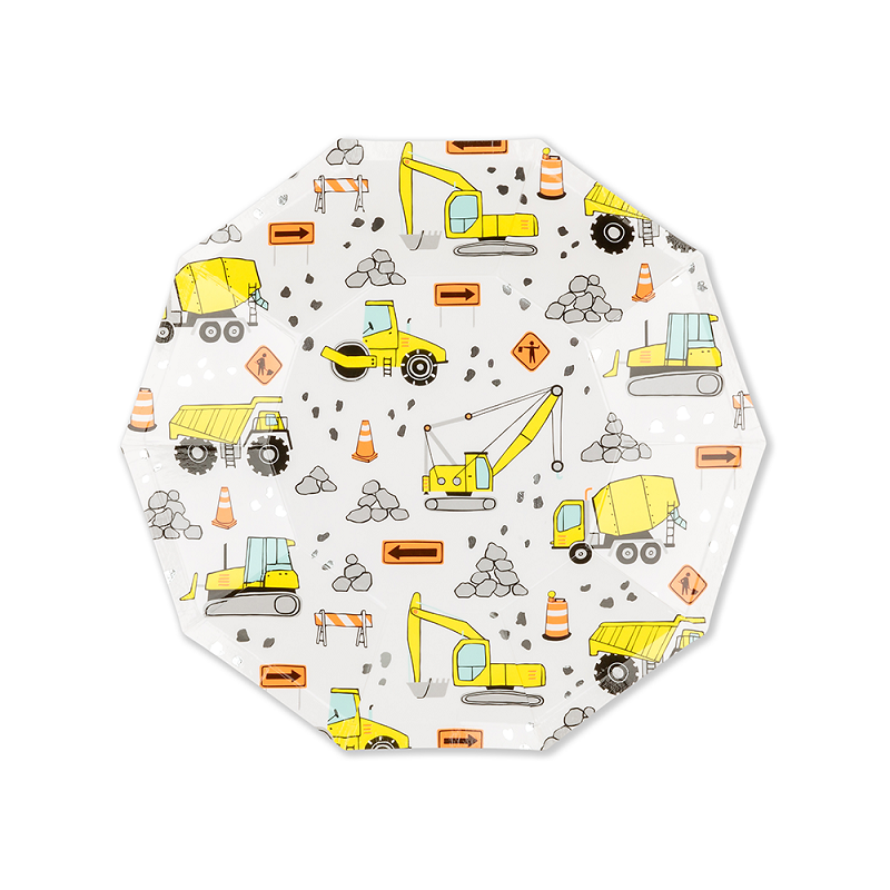 Under Construction Dessert Plates (8 pack)