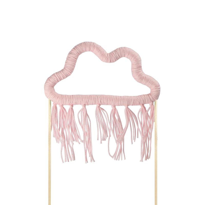 Pink Cotton Cloud Cake Topper