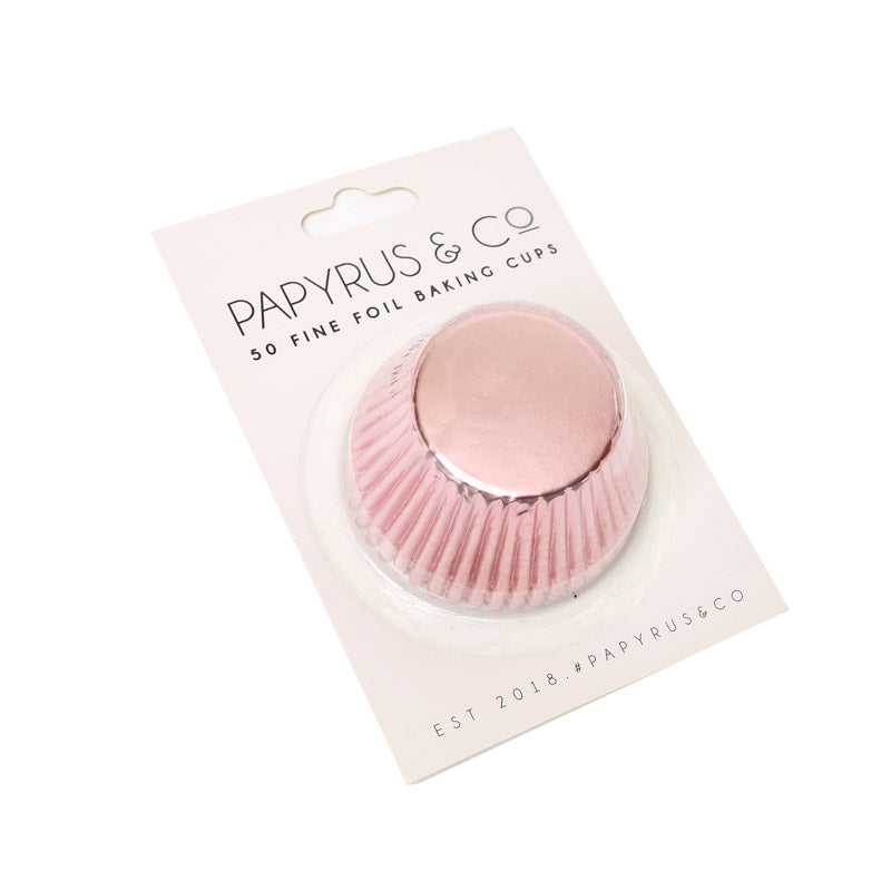 Metallic Pastel Pink Cupcake Cases (50 pack)
