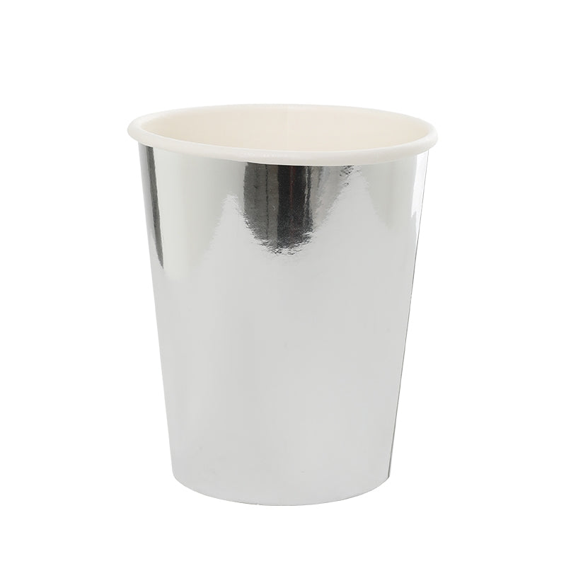 Metallic Silver Cups (10 pack)