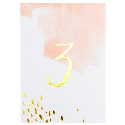Daydream Watercolour Table Numbers (1-10)