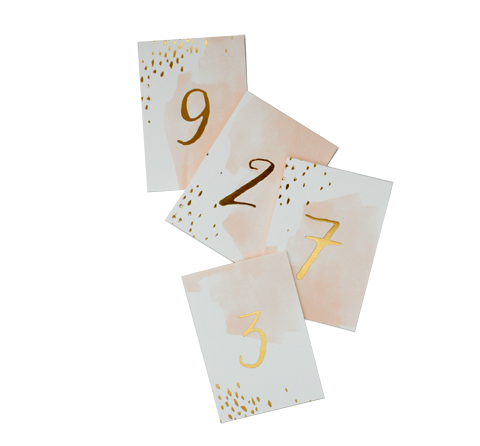 Daydream Watercolour Table Numbers (1-10)