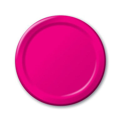 Hot Pink Dessert Plates (24 bulk pack)