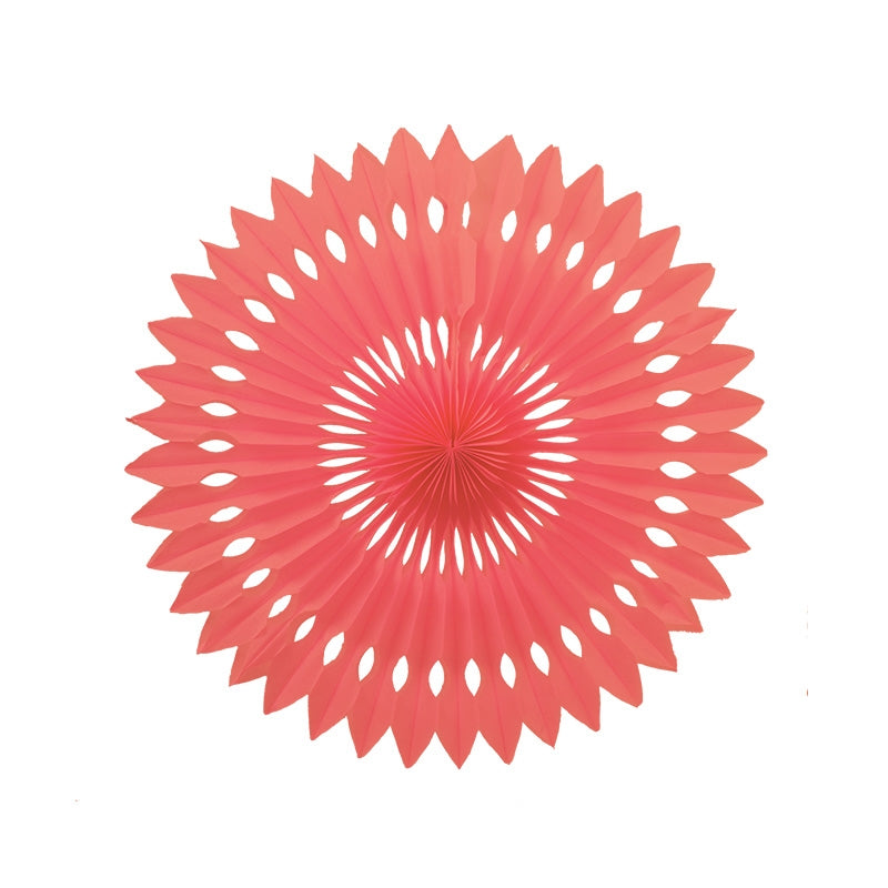 Coral Paper Hanging Fan (40cm)