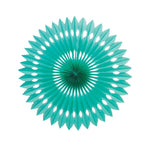 Turquoise Paper Hanging Fan (40cm)