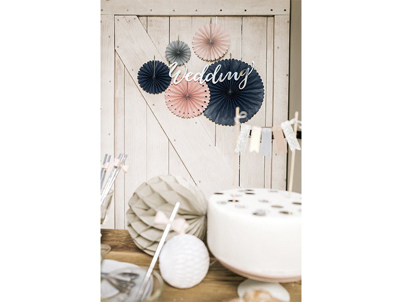 Peach & Grey Fans (5 pack)