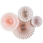 Blush Pink Party Fans (4 pack)