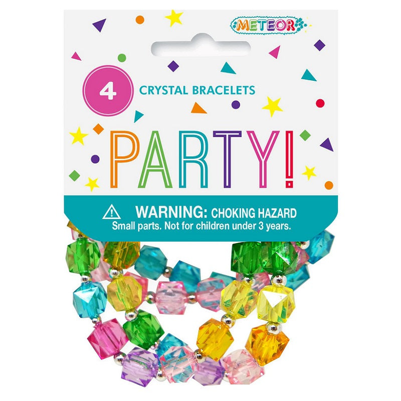 Crystal Bead Bracelets (4 pack)